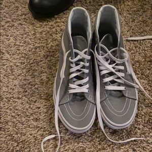 gray high top vans
